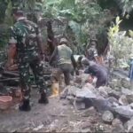 Babinsa Gotong-Royong,Talud Irigasi Sawah Kokoh  Untuk Kelancaran Pengairan