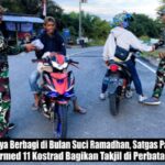 Indahnya Berbagi di Bulan Suci Ramadhan, Satgas Pamtas Yonarmed 11 Kostrad Bagikan Takjil di Perbatasan