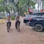 Waspada Pecah Kaca,Petugas Patroli Bersepeda Dikerahkan di Rest Area KM 14 DA KM 13,5 Tangerang