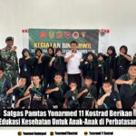 Satgas Pamtas Yonarmed 11 Kostrad Berikan Edukasi Kesehatan Untuk Anak-anak di Perbatasan
