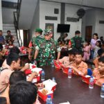 Kodam 1/BB Gelar Program Makan Sehat Bergizi Untuk 250 Anak Panti Asuhan Di Deli Serdang