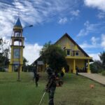 Satgas Pamtas Yonif 763/SBA Pos Bori Gelar Karya Bakti Kan Gereja Santa Monica