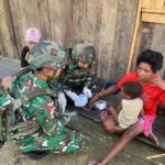 Penyuluhan Kesehatan Satgas Yonif 521/DY Cintai Kesehatan di Kampung Muaranawa