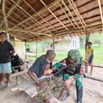 Peduli Kesehatan Warga,Satgas Yonif 123/Rajawali Pos Haji Laksanakan Patroli Pelayanan Kesehatan