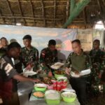 Tasyakuran Naik Pangkat Satgas Yonif 521/DY,Berbagi Kebahagiaan Dengan Masyarakat